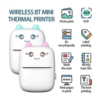 Portable Pocket Printer - 1 Pc in Pink & White