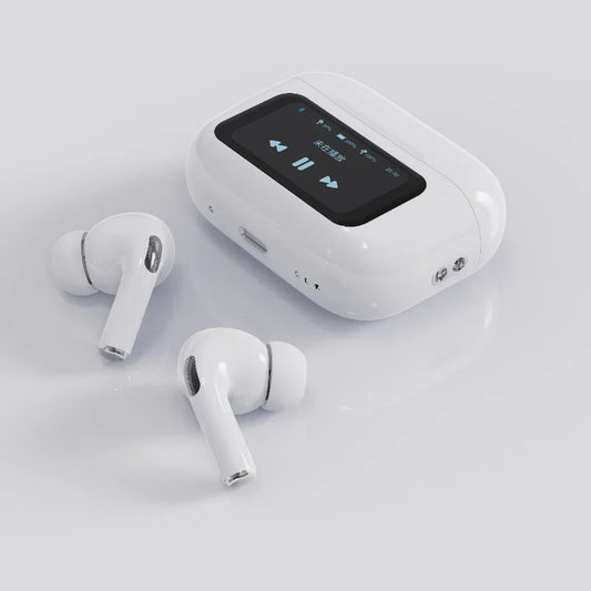 A9 Pro 2 Earbuds with LCD Tablet Airpods pro 2 with LCD touchscreen display bluetooth 5.3 for ios and android