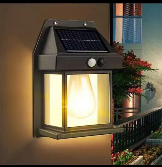 Solar Sensor Ligh Solar Tungsten Filament Lamp Outdoor Waterproof Intelligent Induction Wall Lamp