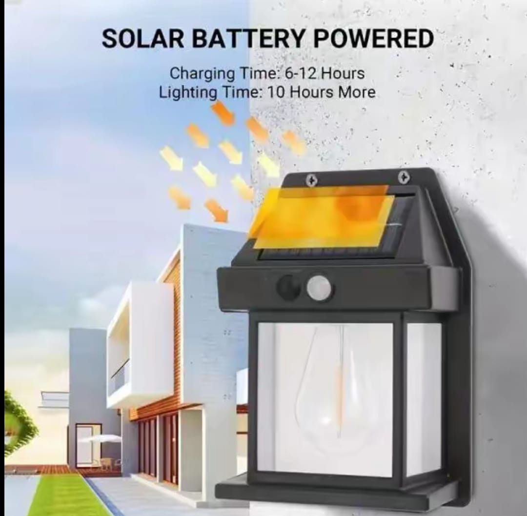Solar Sensor Ligh Solar Tungsten Filament Lamp Outdoor Waterproof Intelligent Induction Wall Lamp